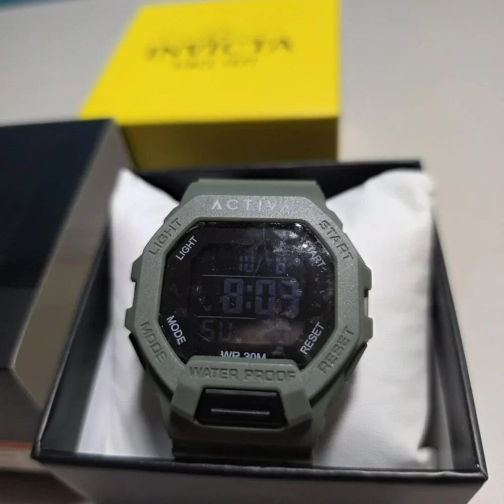 NWT Activa X Invicta Digital Unisex Watch - 50mm, Green with BONUS CASE